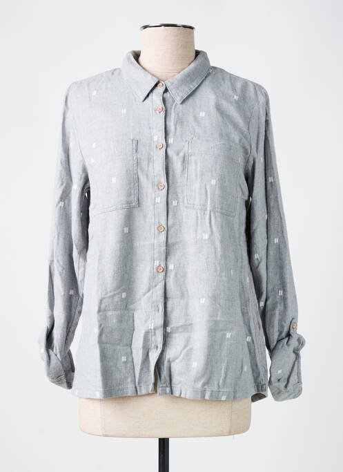 Chemisier imprimé fantaisie manches longues gris WHITE STUFF femme