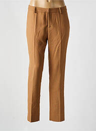 Pantalon slim fermeture zippée sous rabat avec crochet beige ATTENTIF homme