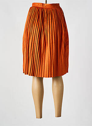 Jupe mi-longue fermeture zip latéral orange K-ZELL femme