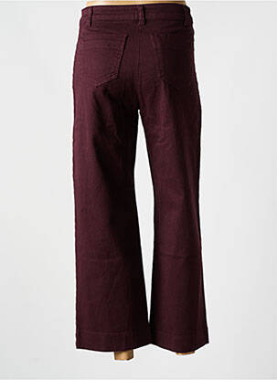 Pantalon flare fermeture zippée sous rabat boutonné violet LUK AP femme