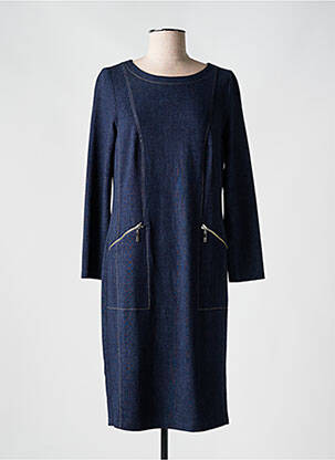 Robe mi-longue manches longues manches longues bleu SUNWEAR femme