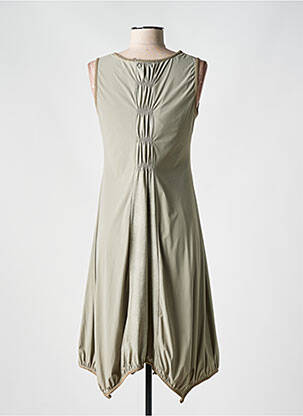 Robe mi-longue sans manche sans manche vert SUN LIGHT femme