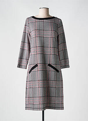 Robe mi-longue manches longues manches longues gris HAJO femme
