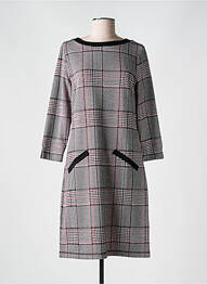 Robe mi-longue manches longues manches longues gris HAJO femme