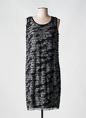 Robe mi-longue sans manche sans manche noir KAYANE femme
