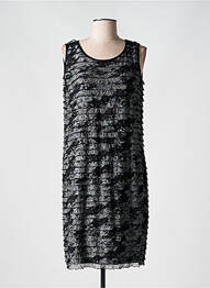 Robe mi-longue sans manche sans manche noir KAYANE femme