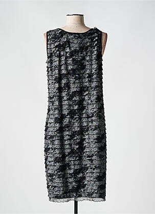 Robe mi-longue sans manche sans manche noir KAYANE femme