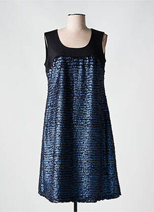 Robe mi-longue sans manche sans manche bleu HALOGENE femme