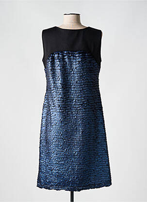 Robe mi-longue sans manche sans manche bleu HALOGENE femme