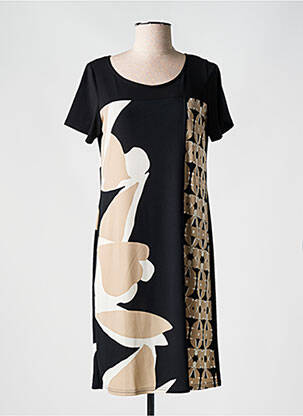 Robe courte manches courtes manches courtes noir TELMAIL femme