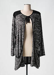 Gilet manches longues manches longues gris DEOMINO femme