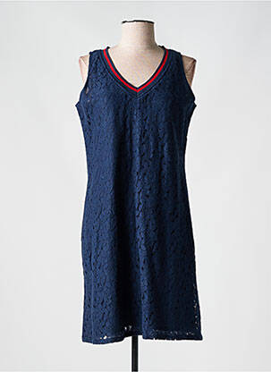 Robe courte sans manche sans manche bleu SENORETTA femme