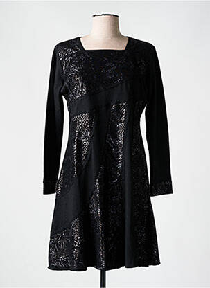 Robe courte manches longues manches longues noir S.QUISE femme
