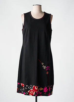 Robe mi-longue sans manche sans manche noir TELMAIL femme