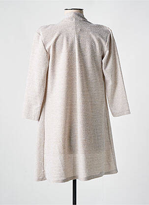 Gilet manches longues col v beige POURQUOI PAS NOUS femme