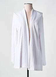Gilet manches longues stretch blanc OSCAR B femme