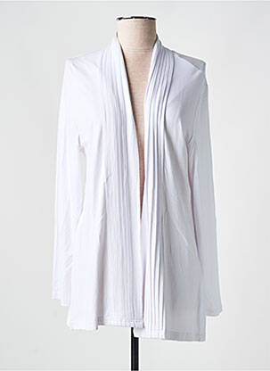 Gilet manches longues stretch blanc OSCAR B femme
