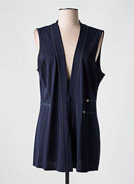 Gilet sans manche coupe cintrée bleu KAYANE femme