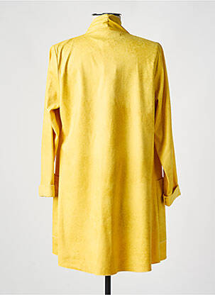 Veste casual tissage suedine jaune HALOGENE femme