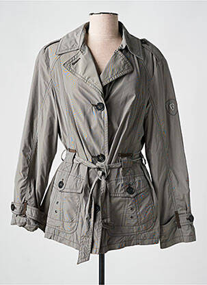 Imperméable poches sans capuche gris BARBARA LEBEK femme