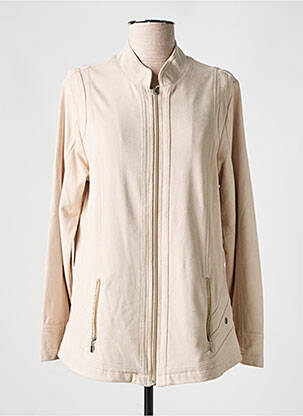 Veste casual tissage suedine beige HAJO femme