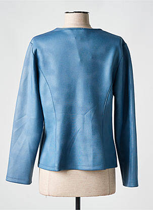 Veste casual col rond bleu KAYANE femme