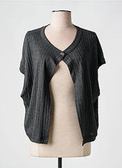 Gilet manches courtes gris FRANCK ANNA pour femme seconde vue