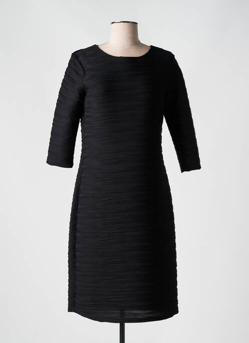 Robe mi-longue manches 3/4 manches 3/4 noir FOSBY femme