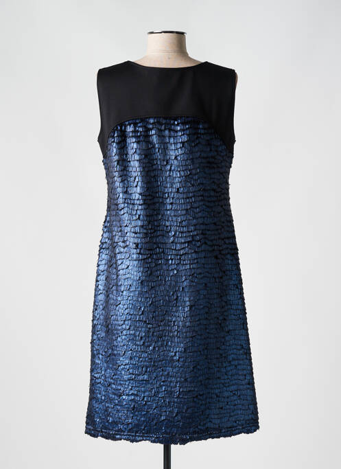 Robe mi-longue sans manche sans manche bleu HALOGENE femme