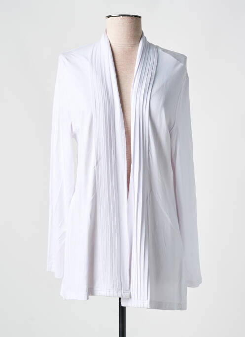 Gilet manches longues blanc OSCAR B pour femme