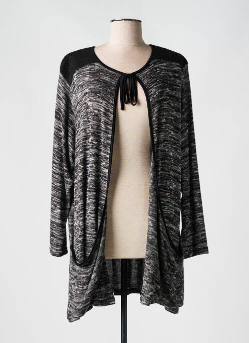 Gilet manches longues gris DEOMINO pour femme