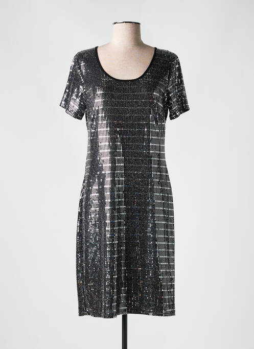 Robe mi-longue argent HALOGENE pour femme