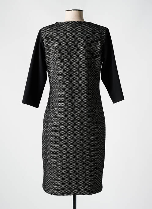 Robe mi-longue noir HALOGENE pour femme