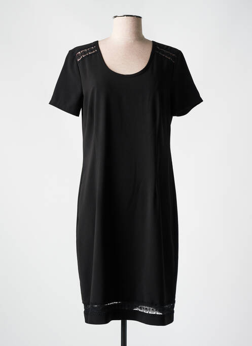 Robe mi-longue noir HALOGENE pour femme
