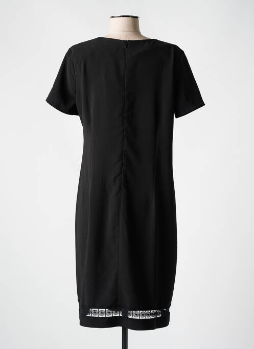 Robe mi-longue noir HALOGENE pour femme