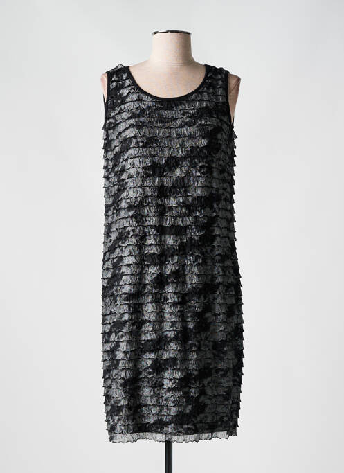 Robe mi-longue noir KAYANE pour femme