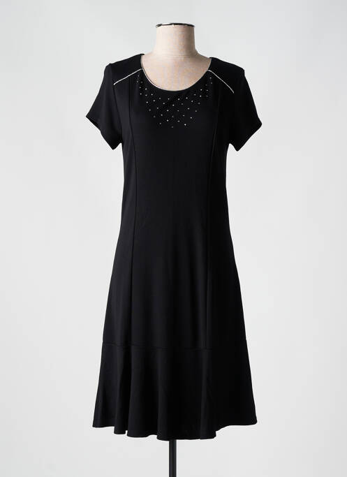 Robe mi-longue noir KAYANE pour femme