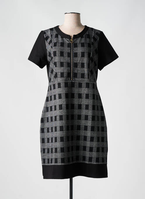 Robe mi-longue noir S.QUISE pour femme