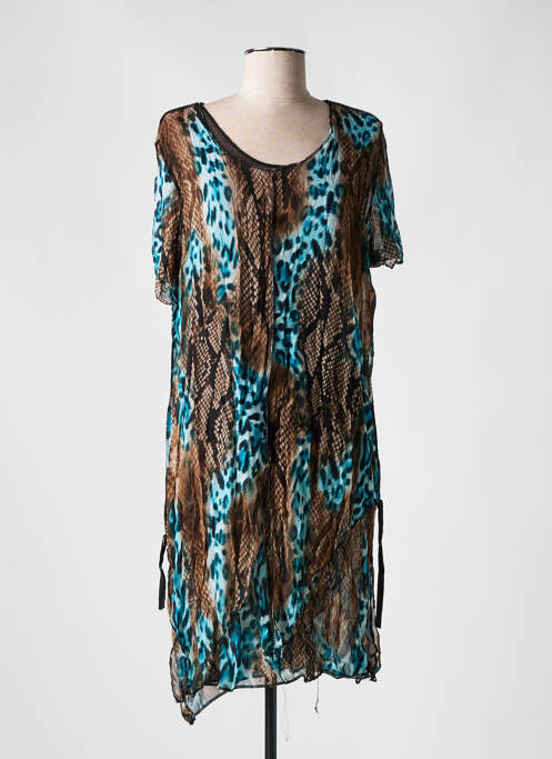 Tunique manches courtes bleu ONE O ONE pour femme