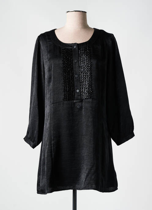 Tunique manches longues noir SEE YOU pour femme