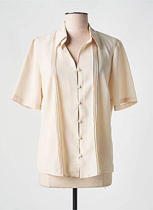 Chemisier manches courtes manches courtes beige FOSBY femme