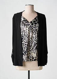 Top stretch manches 3/4 noir FOSBY femme