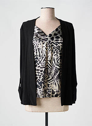 Top stretch manches 3/4 noir FOSBY femme