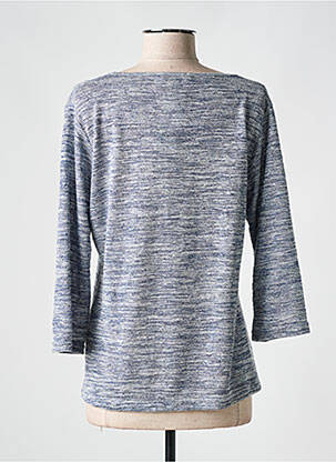 Pull coupe cintrée manches 3/4 bleu HALOGENE femme