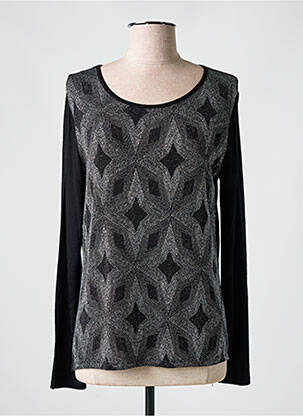 Top stretch manches longues noir KAYANE femme