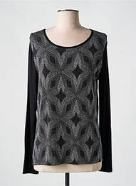 Top stretch manches longues noir KAYANE femme