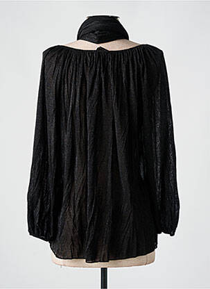 Top coupe fluide manches 3/4 noir VIE NOCTURNE femme
