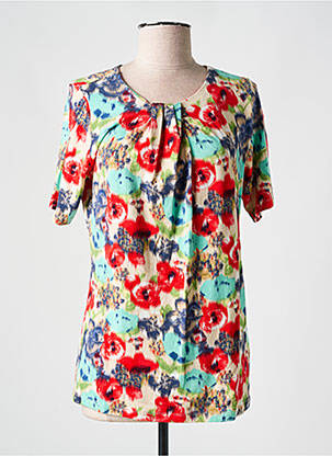 T-shirt stretch manches courtes rouge HAJO femme