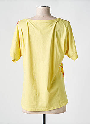 T-shirt imprimé fantaisie manches courtes jaune ABRIL femme