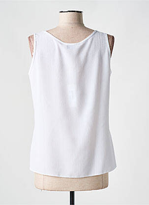 Top coupe fluide sans manche blanc FOSBY femme